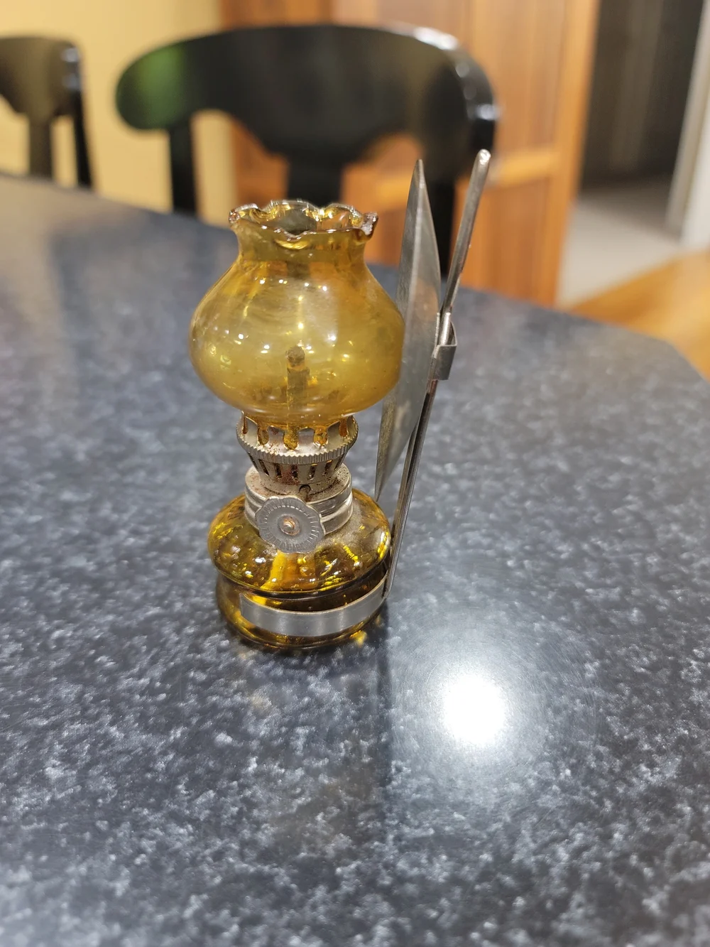 Amber Mini Oil Lamp Decorative Accent - Unbranded